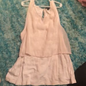 American Eagle White Two- Tier Top